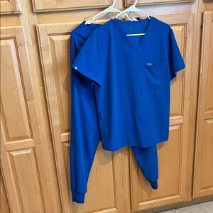 Mens Figs Royal Blue Scrub Ensemble